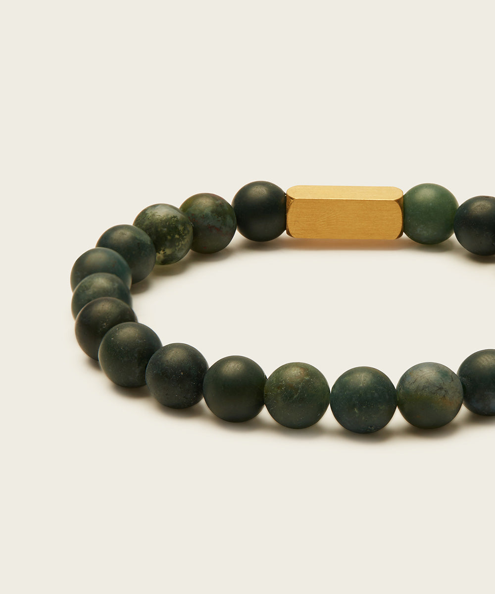 ABUNDANT BEGINNINGS BRACELET WITH MOSS AGATE (LIMITED-EDITION)