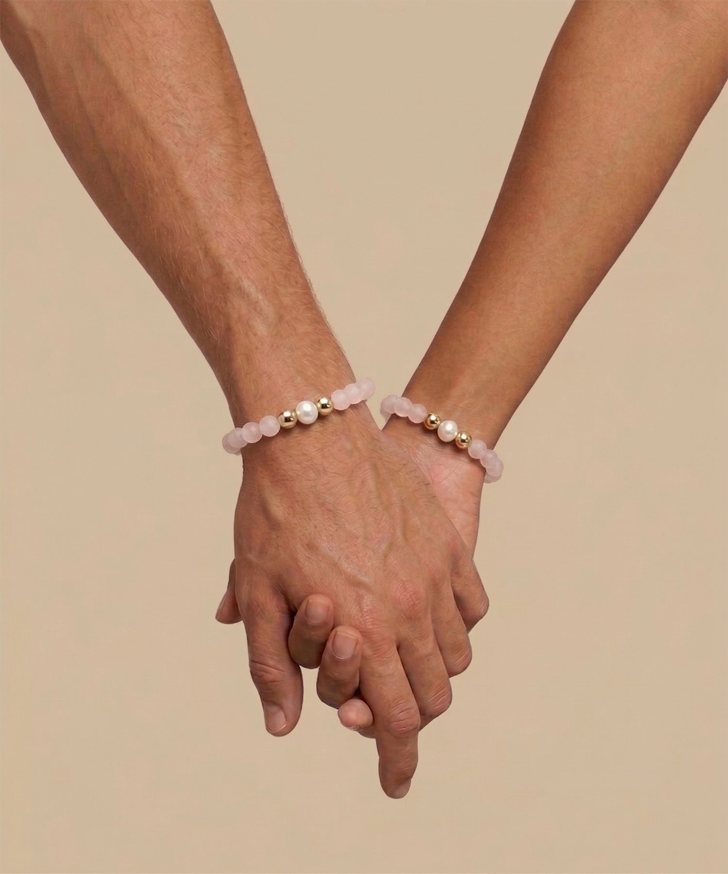 ABUNDANT HEART BRACELET WITH PEARL & ROSE QUARTZ