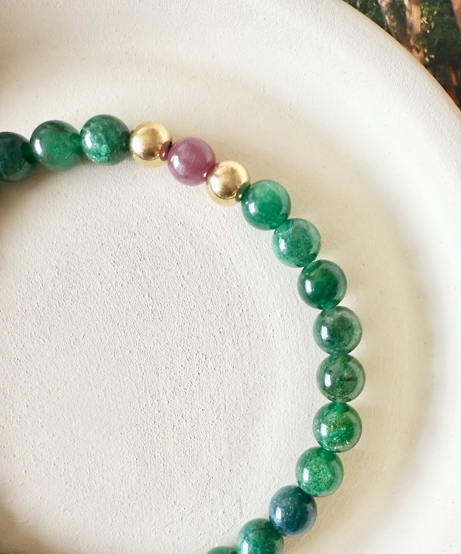 CANCERIAN RESILIENCE BRACELET WITH RUBY & LEPIDOLITE