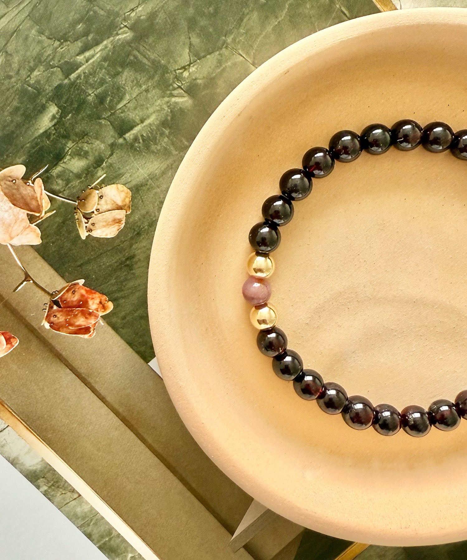 CAPRICORN INNER STRENGTH BRACELET WITH RUBY & GARNET