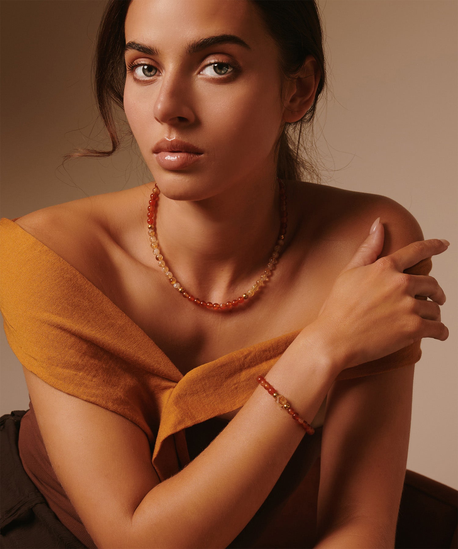 FIRE HORSE BRACELET WITH CITRINE & CARNELIAN