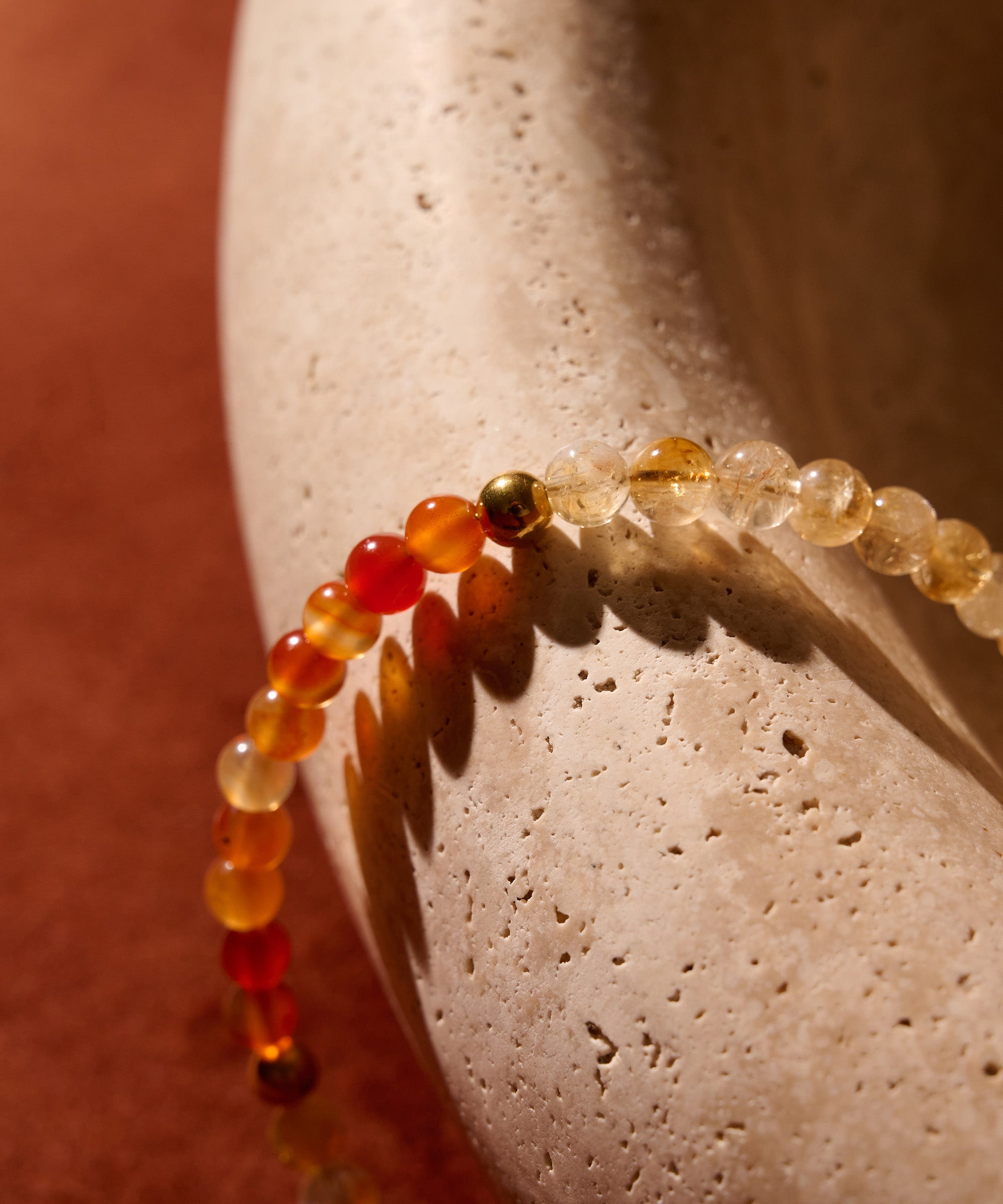 FIRE HORSE NECKLACE WITH CITRINE & CARNELIAN