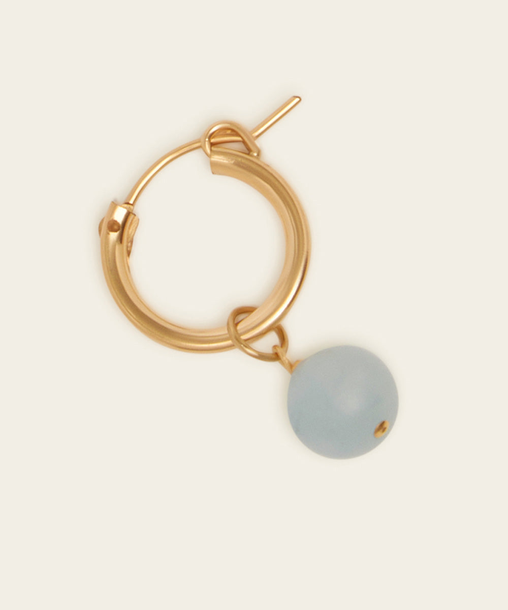 HIGHER CALM EARRINGS WITH AQUAMARINE