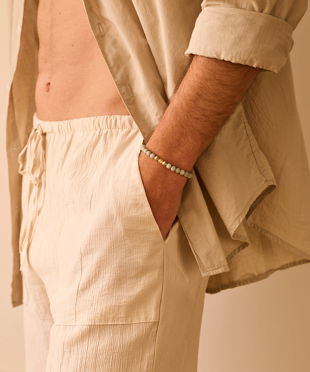 INNER ABUNDANCE BRACELET WITH RUTILATED QUARTZ & BURMESE JADE