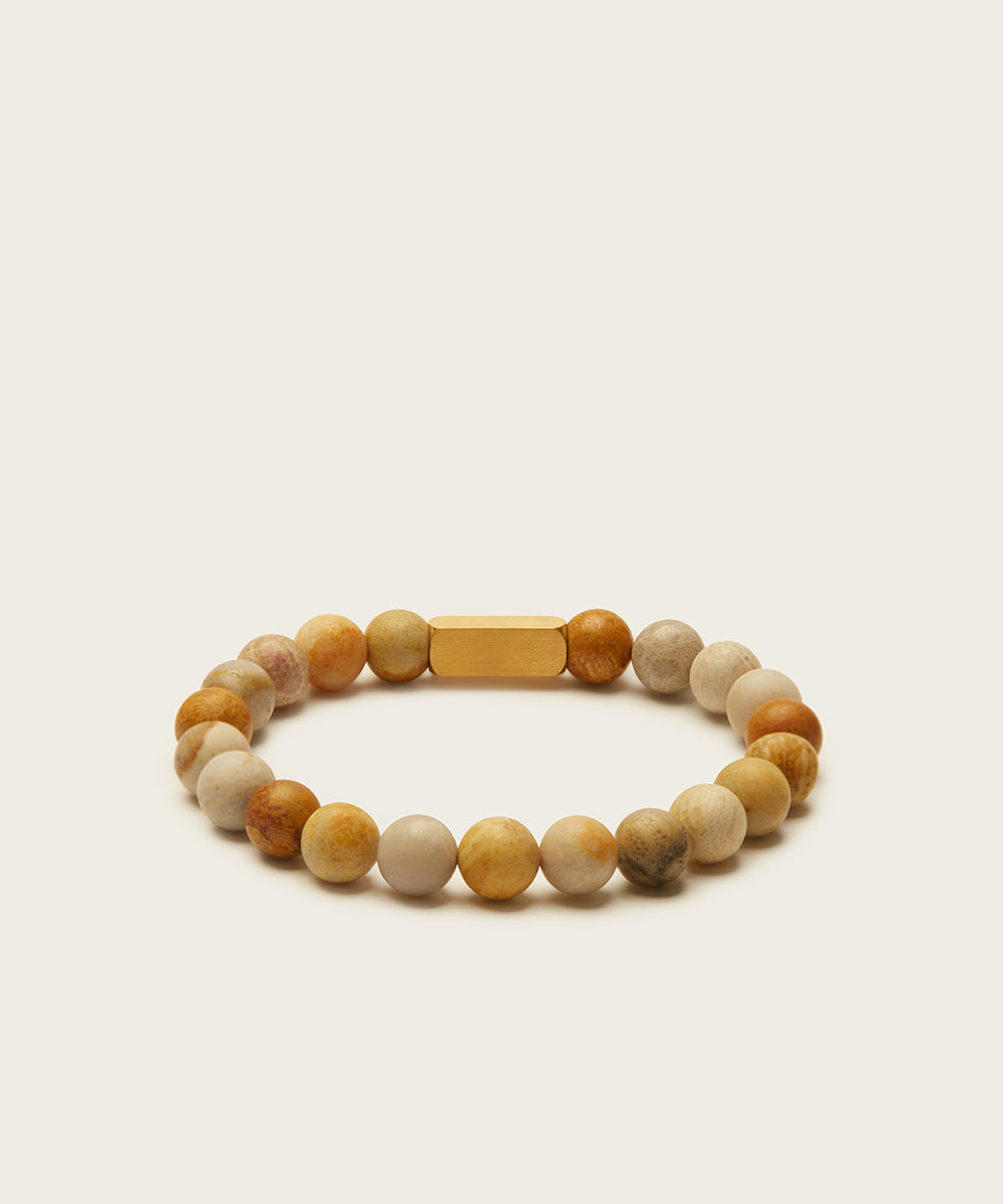 INNER PEACE BRACELET WITH FOSSIL CORAL (LIMITED-EDITION)