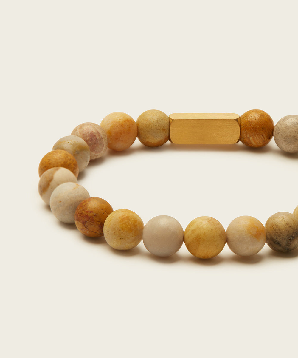 INNER PEACE BRACELET WITH FOSSIL CORAL (LIMITED-EDITION)