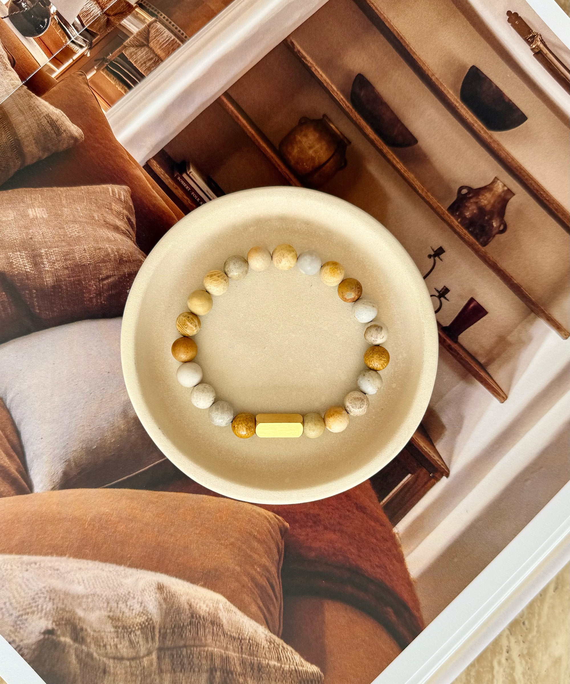 INNER PEACE BRACELET WITH FOSSIL CORAL (LIMITED-EDITION)