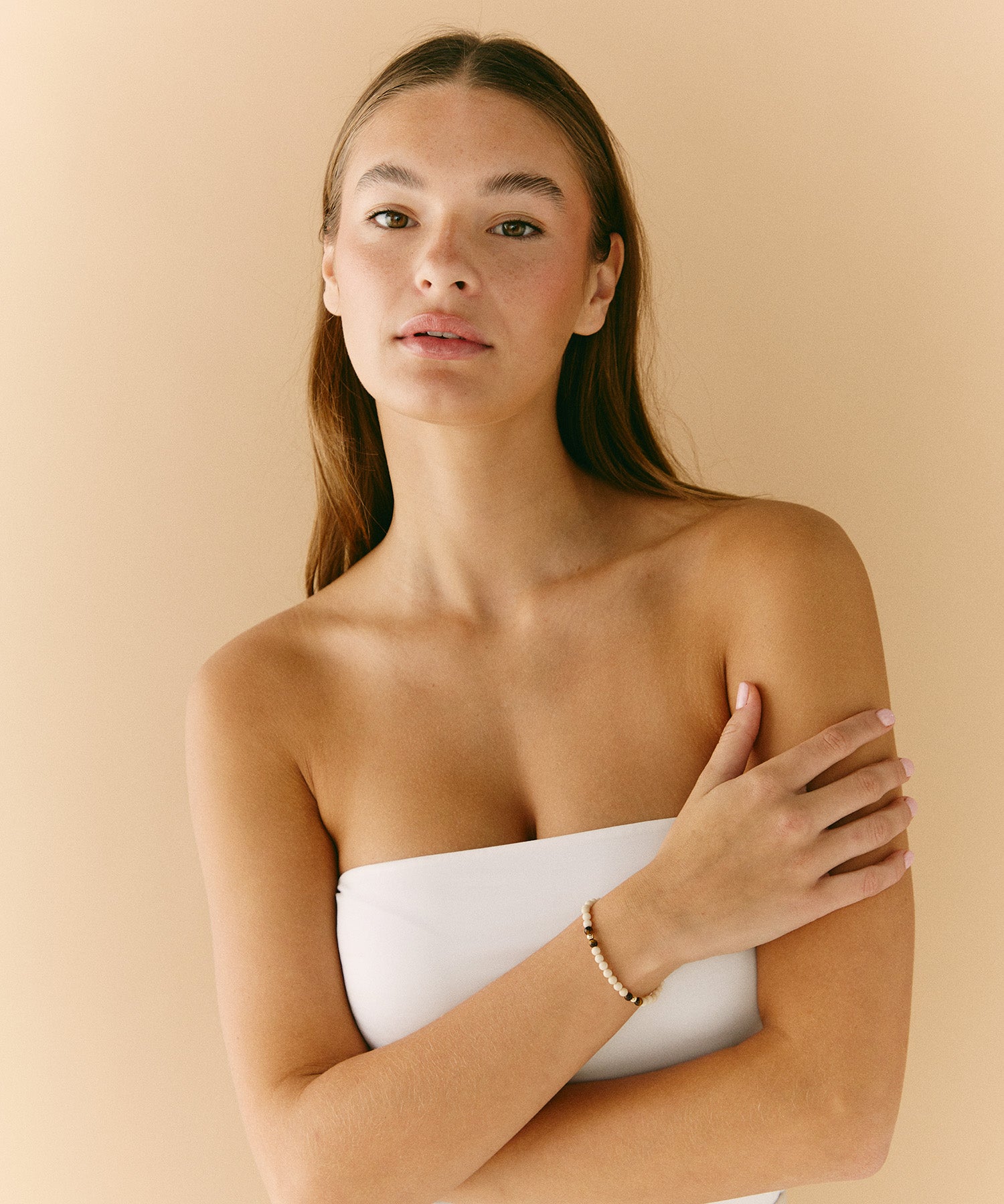 KINDRED PEACE BRACELET WITH FOSSIL CORAL & TIGER'S EYE