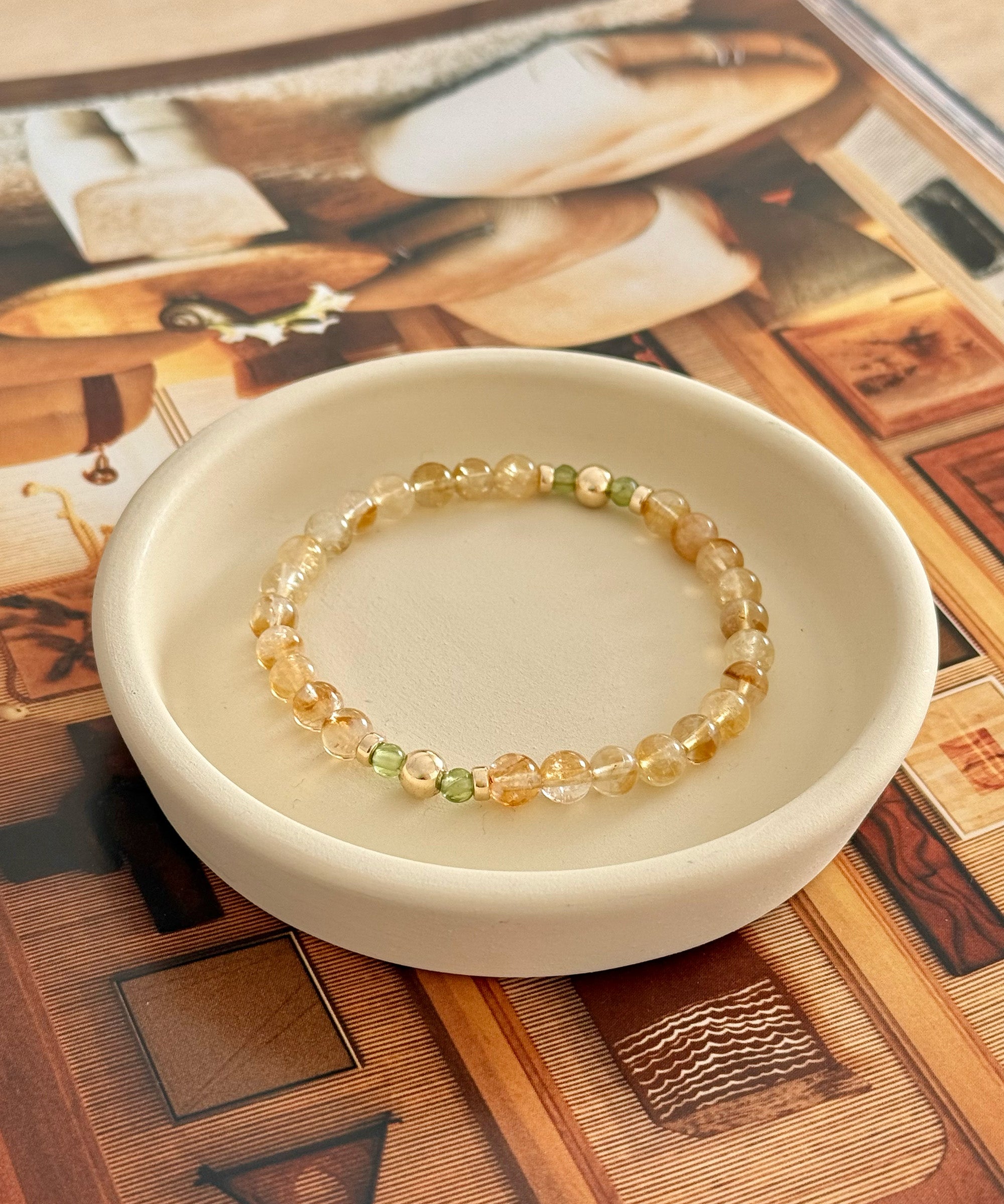 LEO NEW BEGINNINGS BRACELET WITH PERIDOT & CITRINE