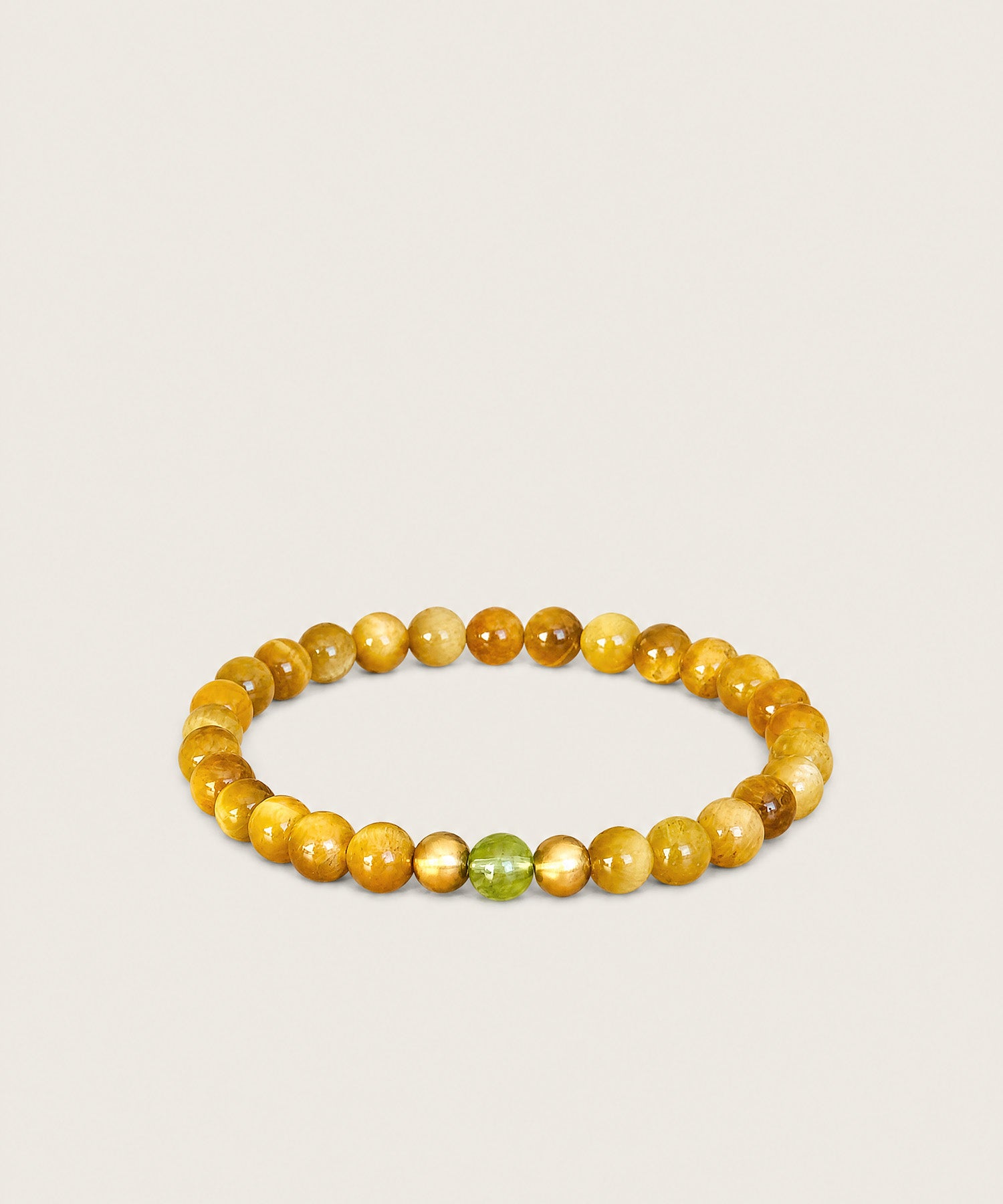 LEO WARRIOR BRACELET WITH PERIDOT & GOLDEN TIGERS EYE (LIMITED-EDITION)