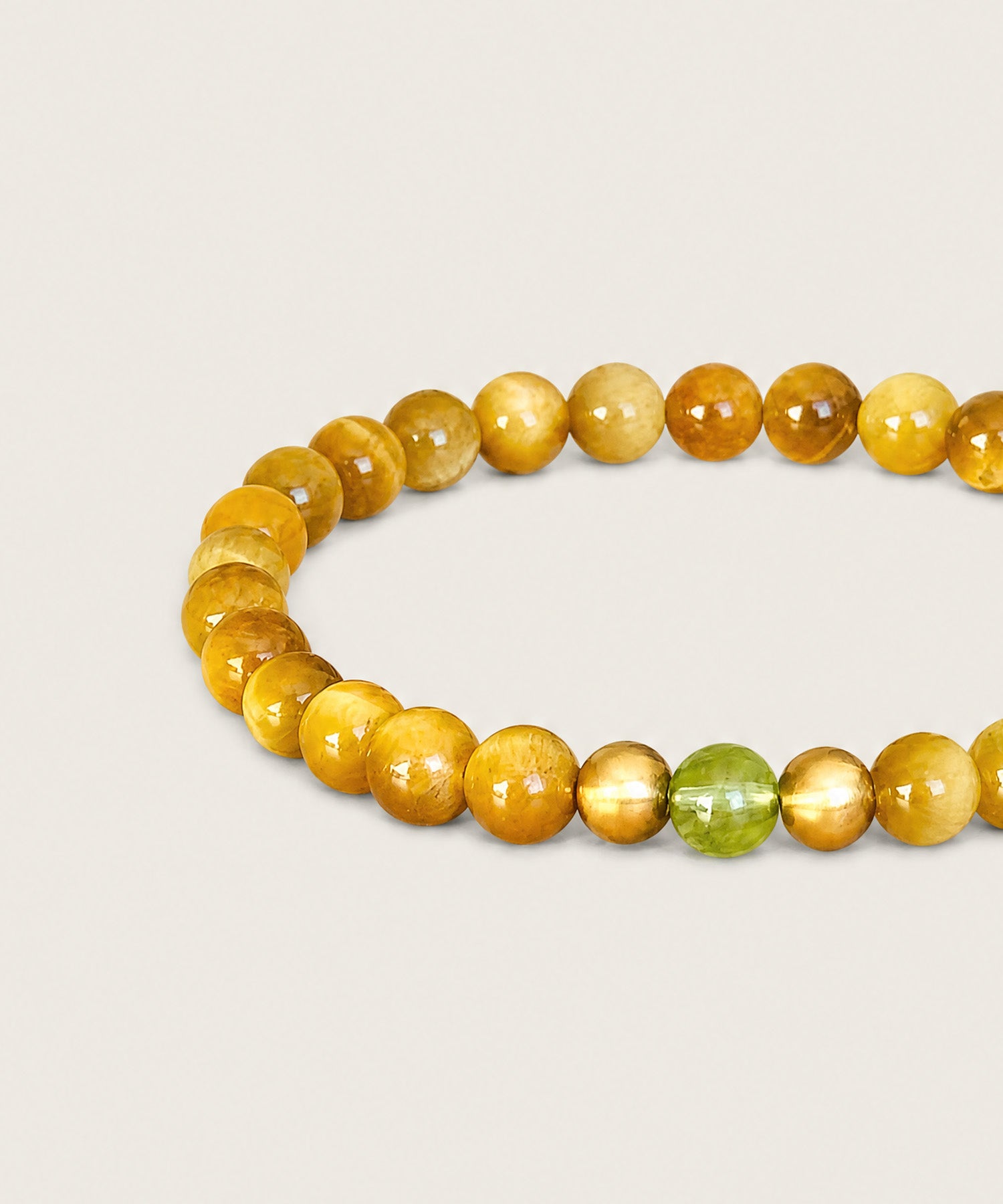 LEO WARRIOR BRACELET WITH PERIDOT & GOLDEN TIGERS EYE (LIMITED-EDITION)