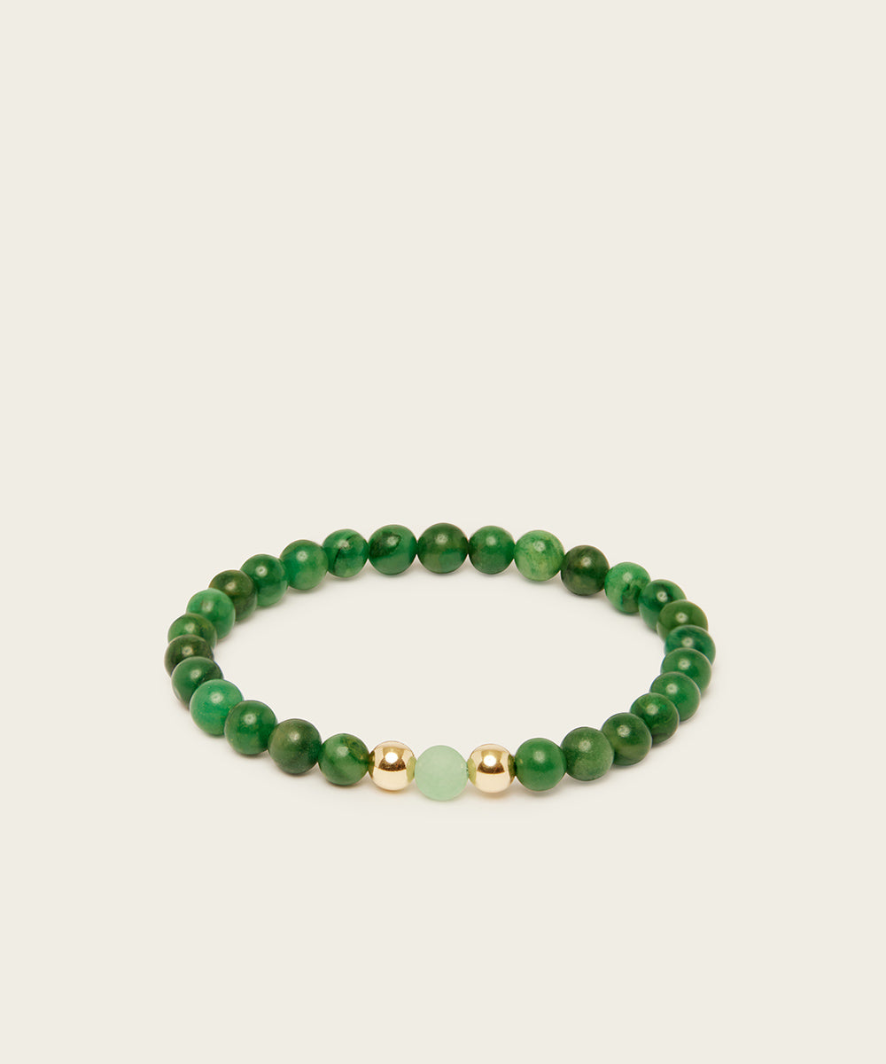 NEW BEGINNINGS BRACELET WITH AVENTURINE & AFRICAN JADE