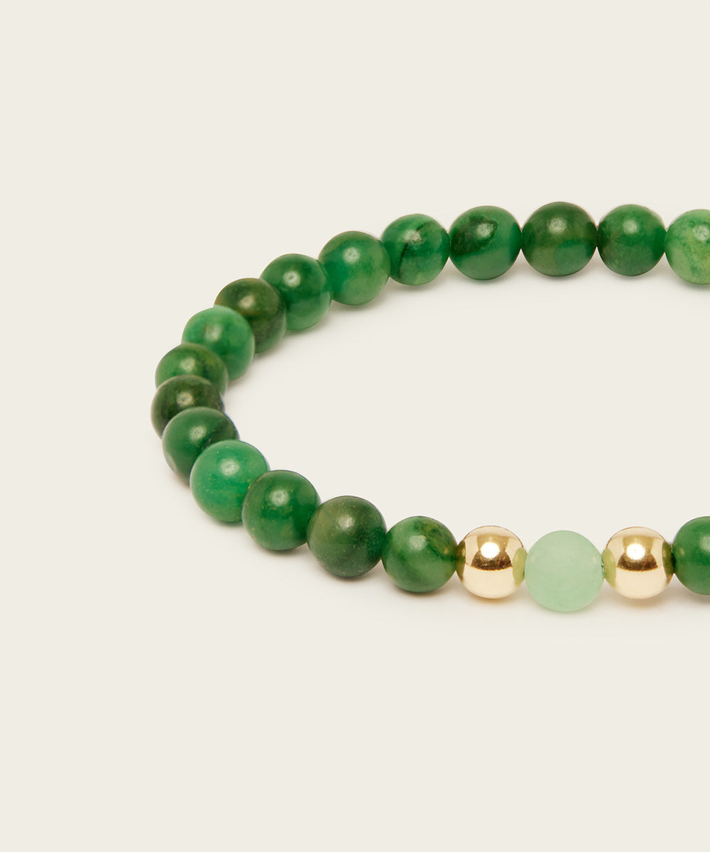 NEW BEGINNINGS BRACELET WITH AVENTURINE & AFRICAN JADE