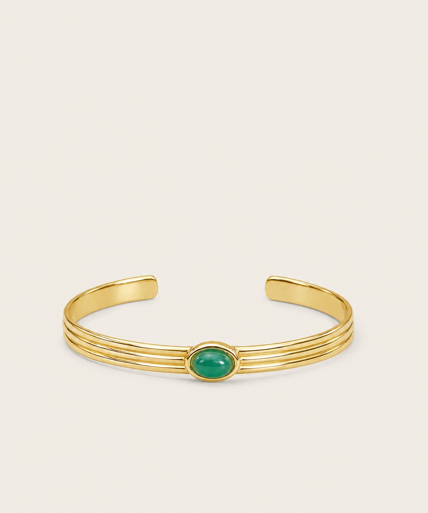 NEW BEGINNINGS CUFF BRACELET WITH AVENTURINE (LIMITED-EDITION)