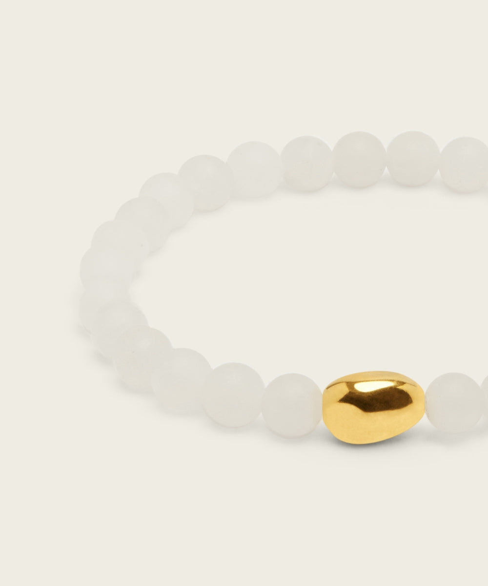 PRIMAL PEACE BRACELET WITH WHITE JADE