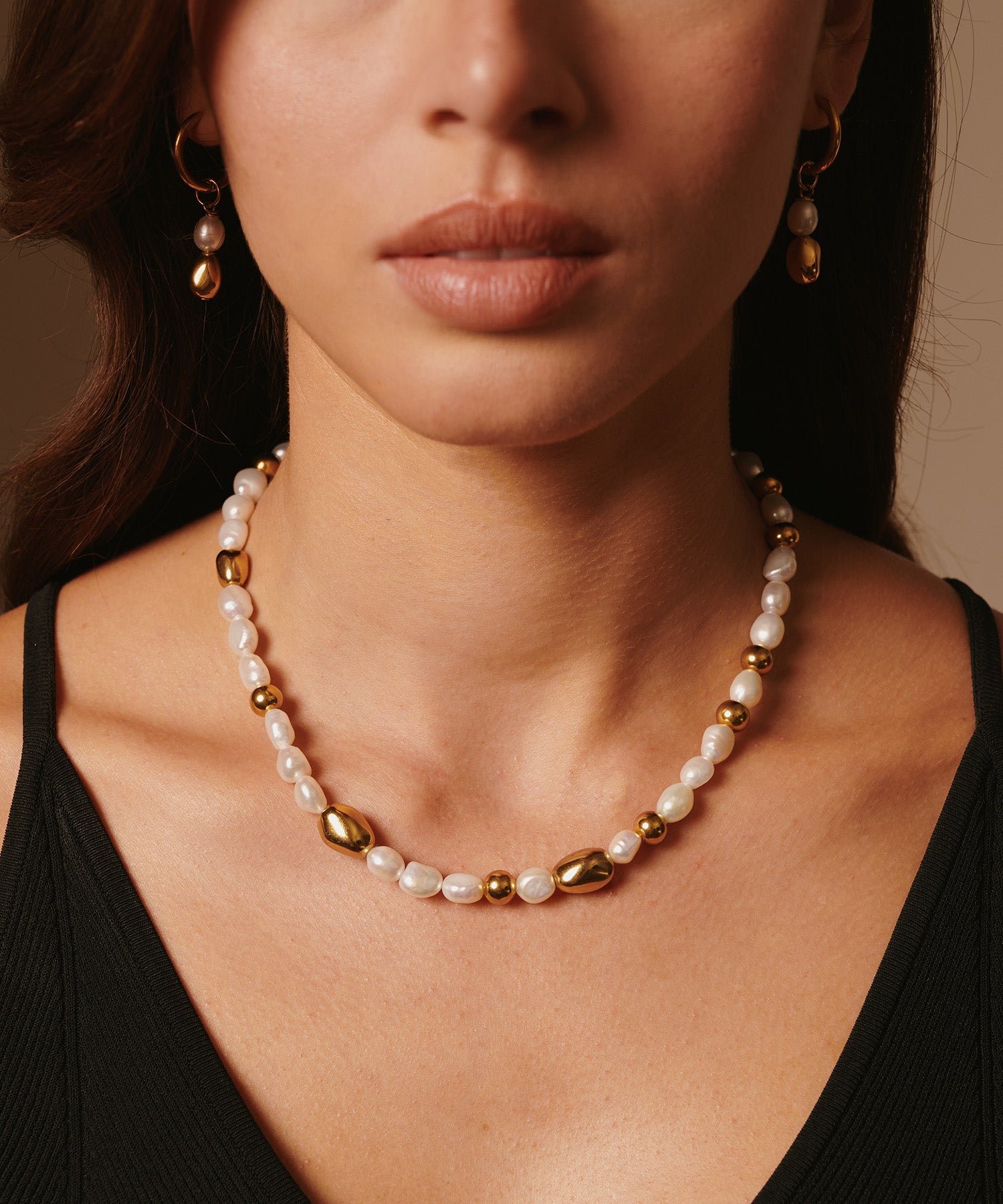 PRIMAL SAGE NECKLACE WITH PEARLS