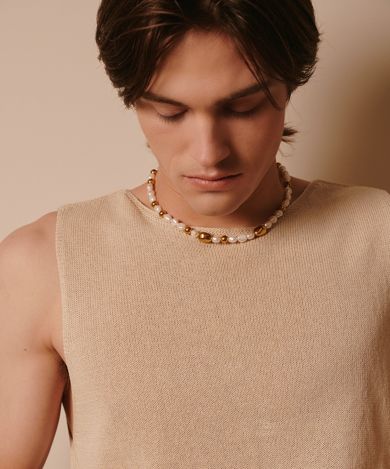 PRIMAL SAGE NECKLACE WITH PEARLS