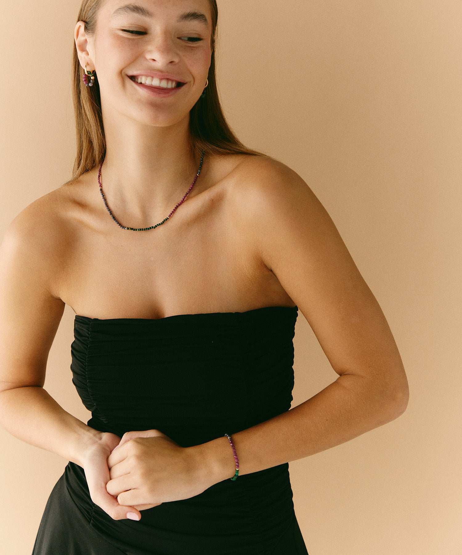 PRECIOUS ENERGY NECKLACE WITH EMERALD, RUBY & SAPPHIRE