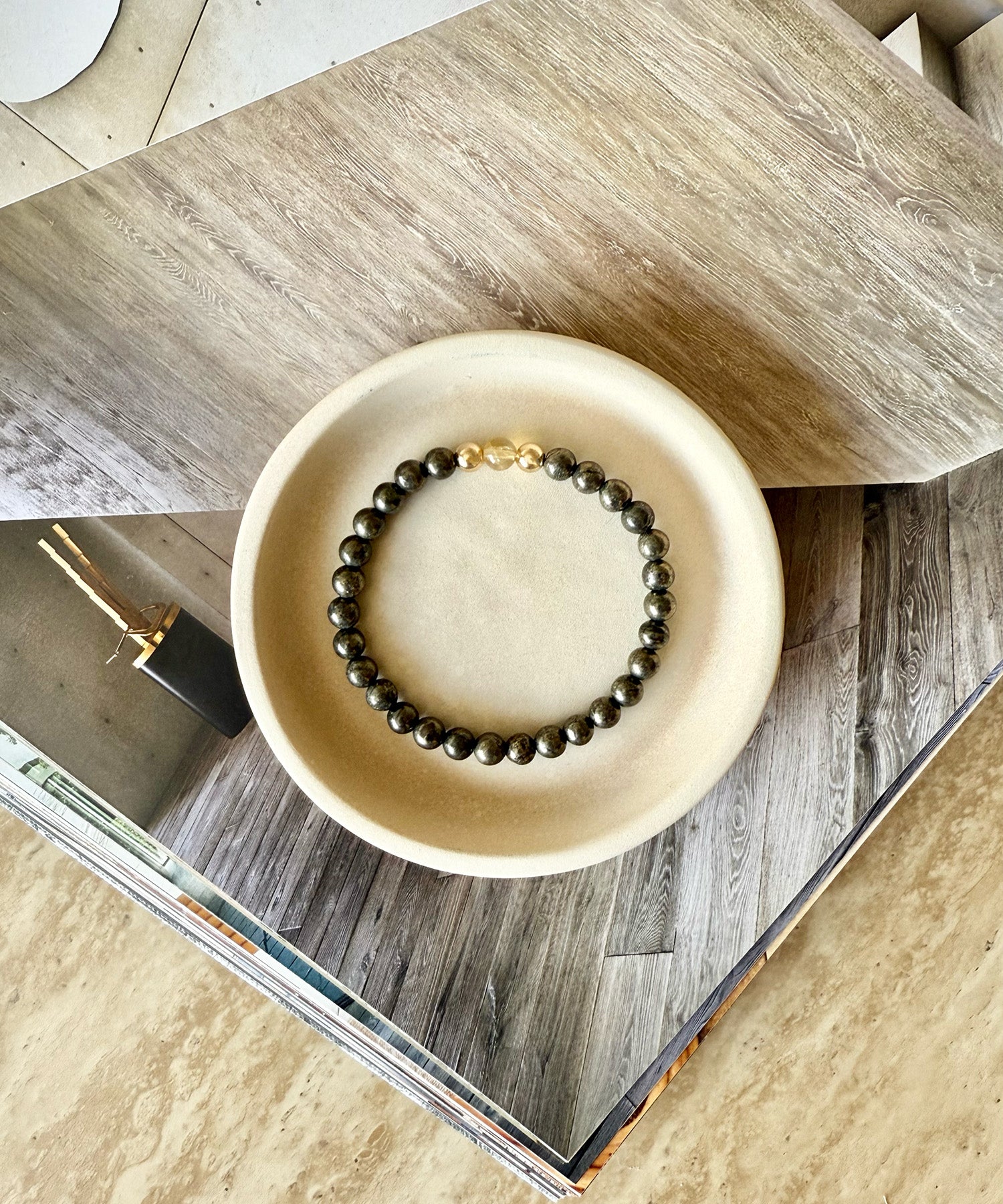 SCORPIO HIGHER ABUNDANCE BRACELET WITH CITRINE & PYRITE