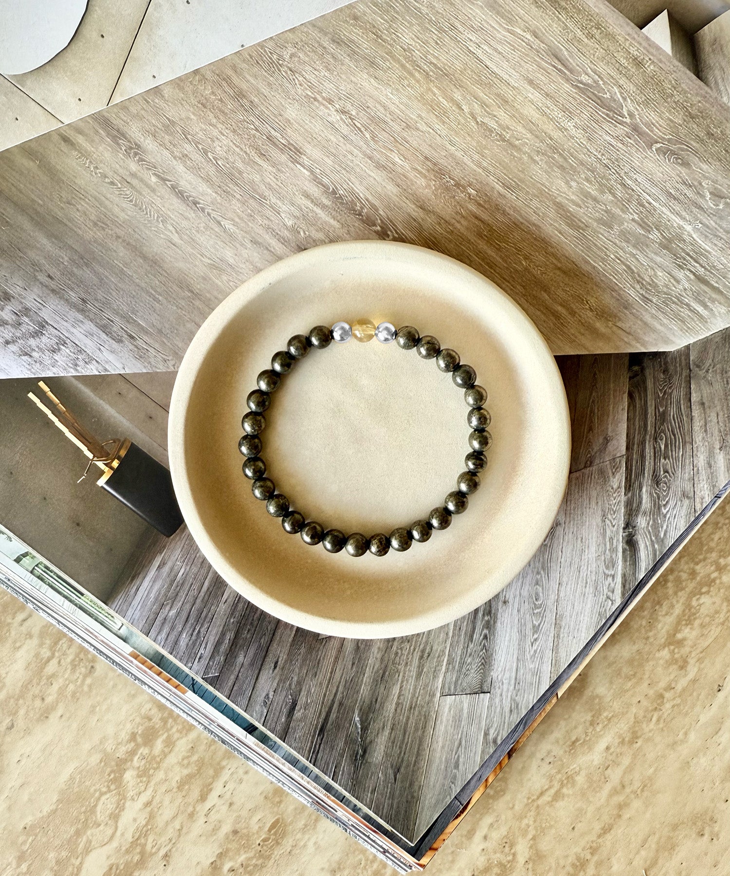 SCORPIO HIGHER ABUNDANCE BRACELET WITH CITRINE & PYRITE