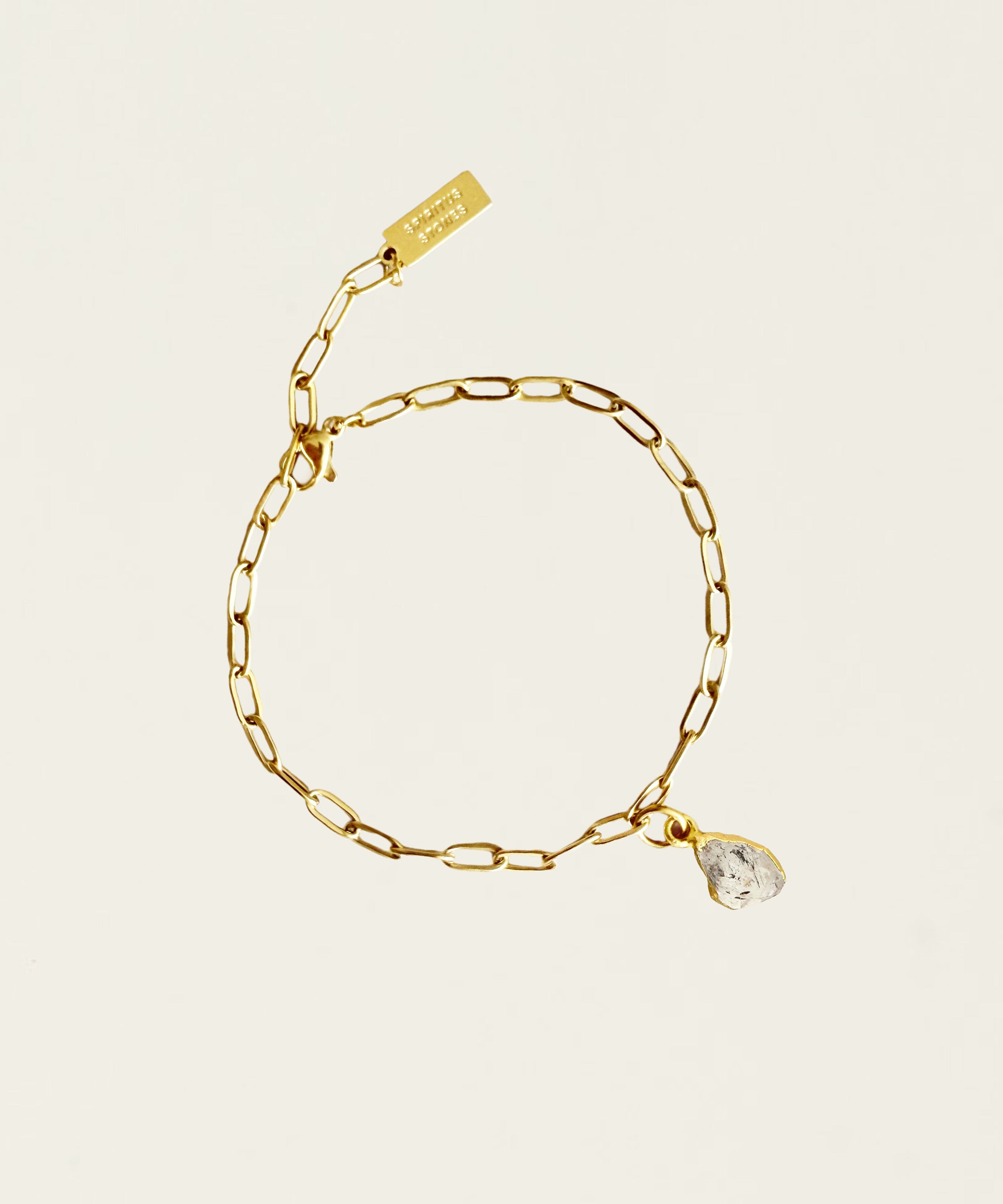 THE ARIES BRACELET WITH HERKIMER DIAMOND QUARTZ