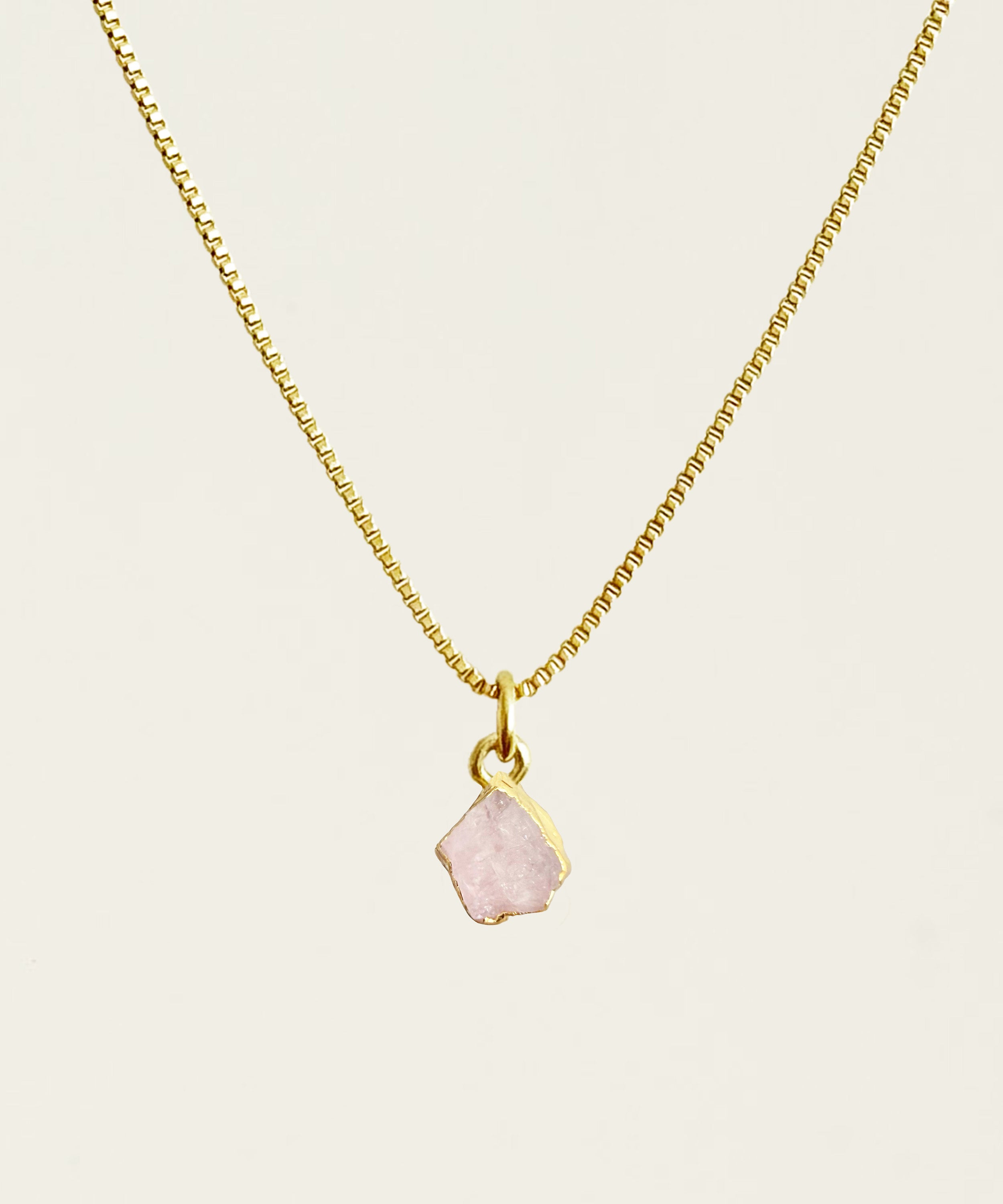 THE LIBRA NECKLACE WITH ROSE QUARTZ