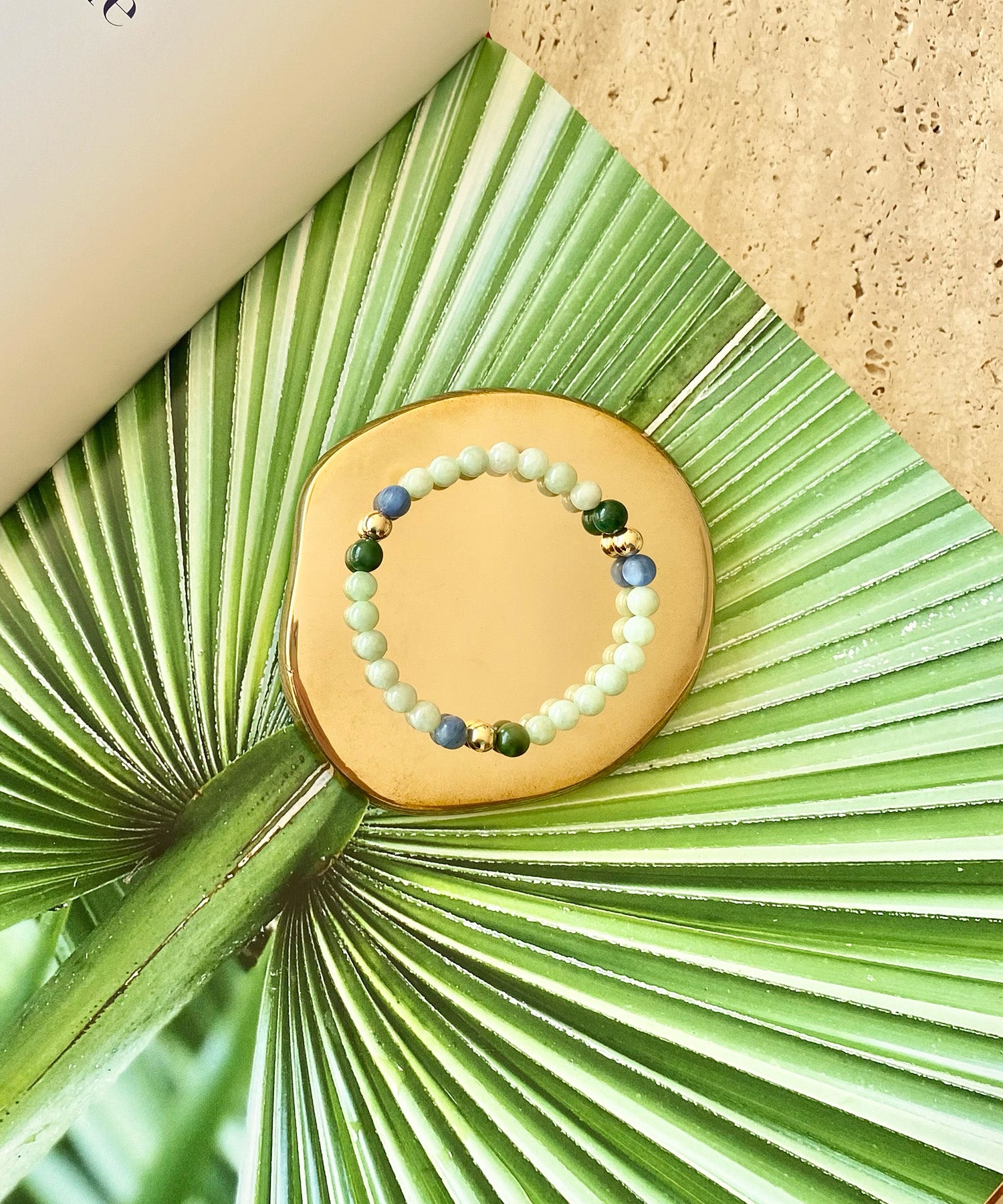 THE GWINGANNA BRACELET WITH BURMESE JADE, AFRICAN JADE & KYANITE