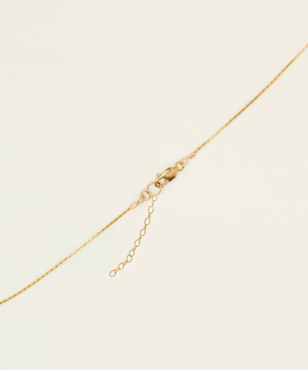 LETTER NECKLACE WITH RUBY (SELF-LOVE)