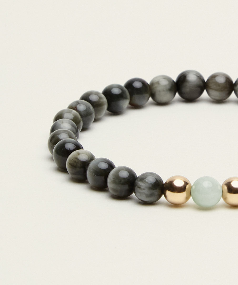 ABUNDANCE BRACELET WITH JADE & HAWK'S EYE