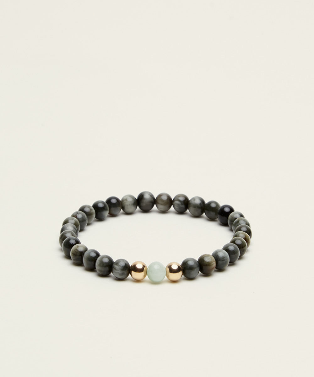 ABUNDANCE BRACELET WITH JADE & HAWK'S EYE