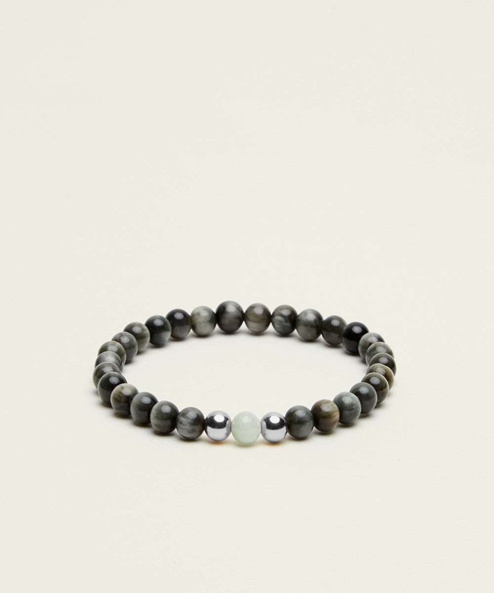ABUNDANCE BRACELET WITH JADE & HAWK'S EYE