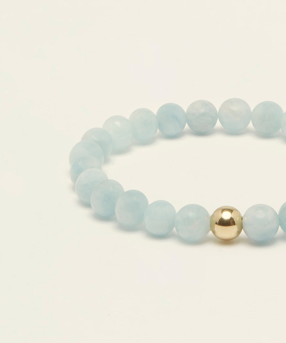 KIDS COURAGE BRACELET WITH AQUAMARINE