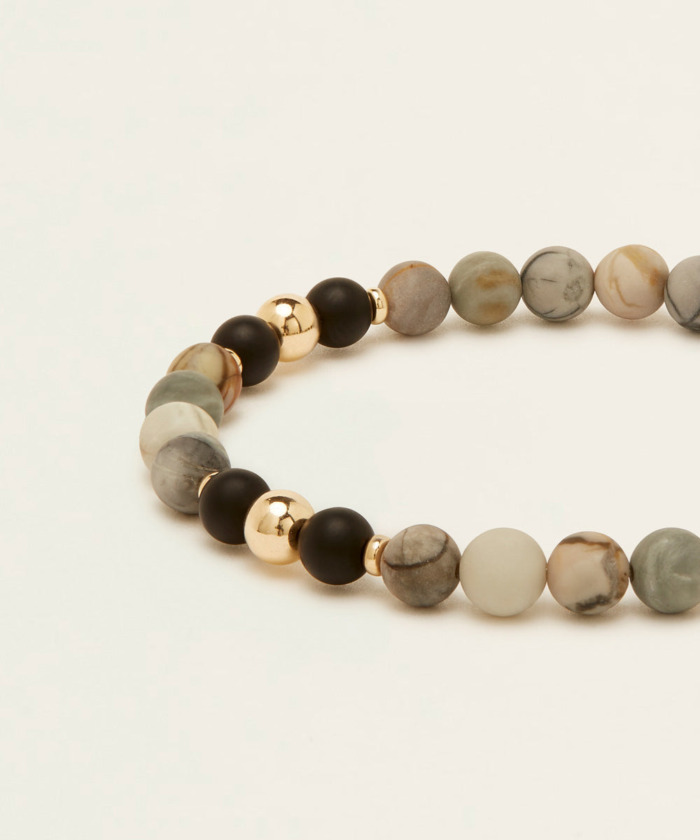 THE MR MINTY BRACELET WITH PICASSO JASPER & ONYX