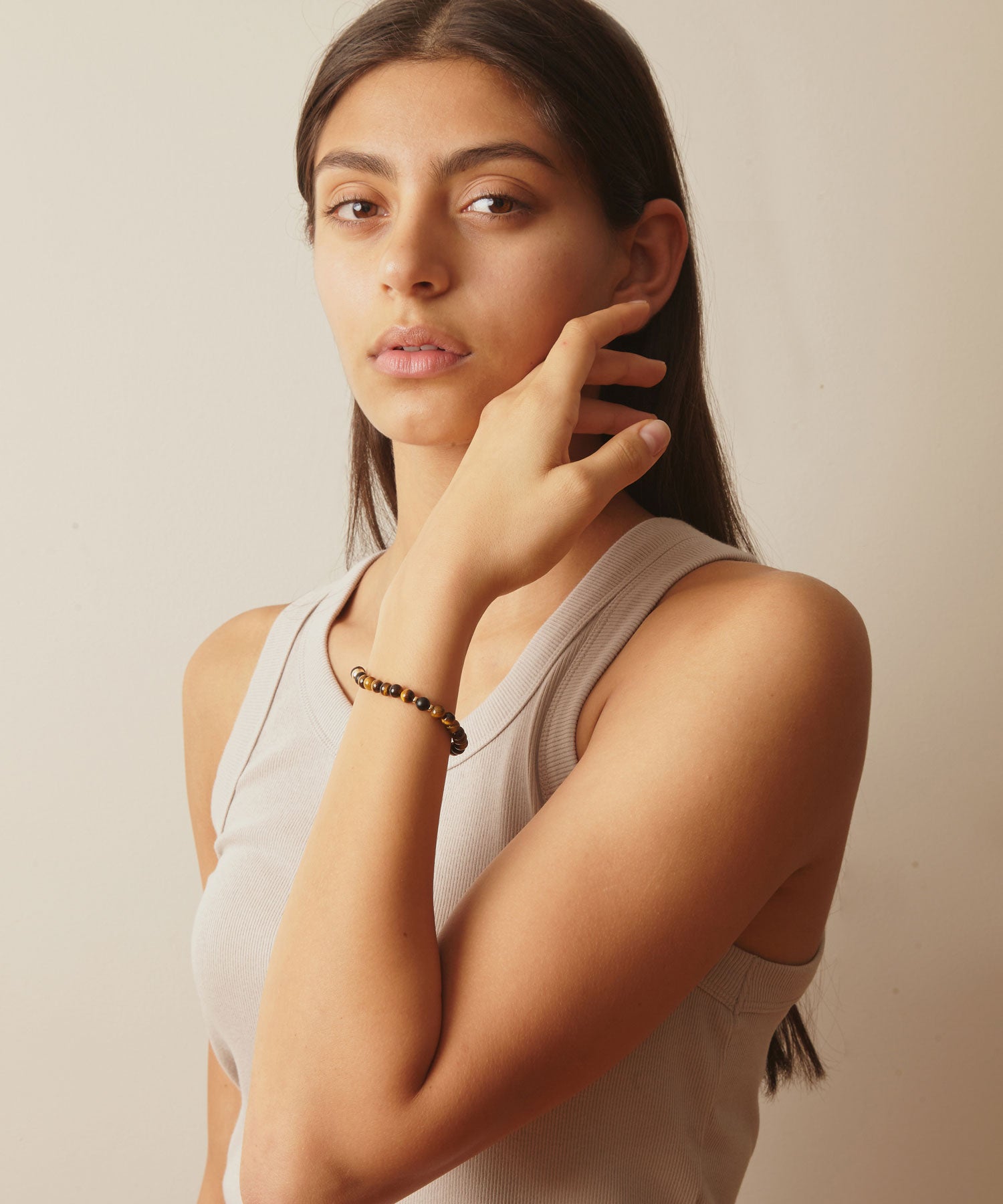 UNIVERSAL INSPIRATION BRACELET WITH TIGERS EYE & ONYX