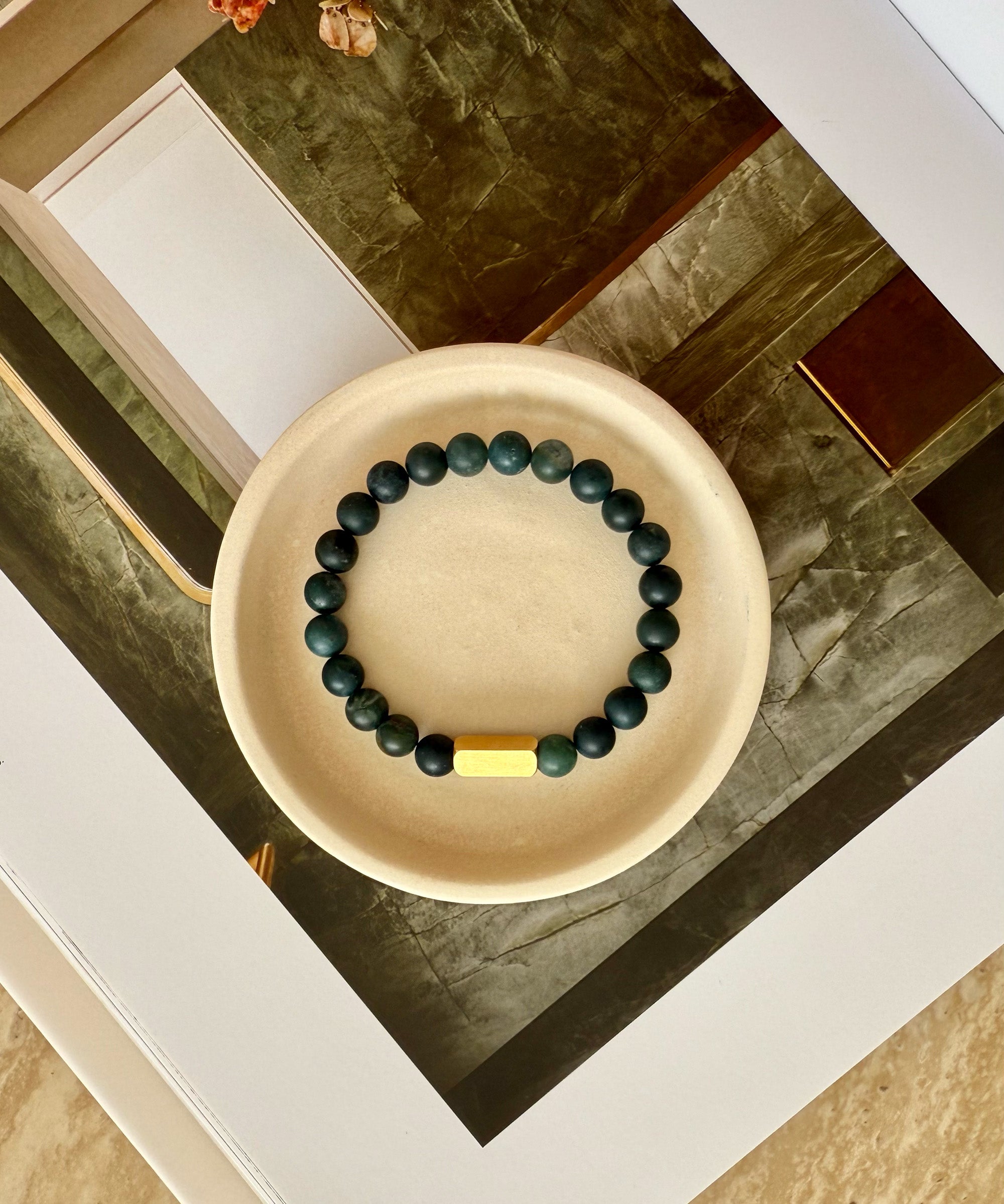 ABUNDANT BEGINNINGS BRACELET WITH MOSS AGATE (LIMITED-EDITION)
