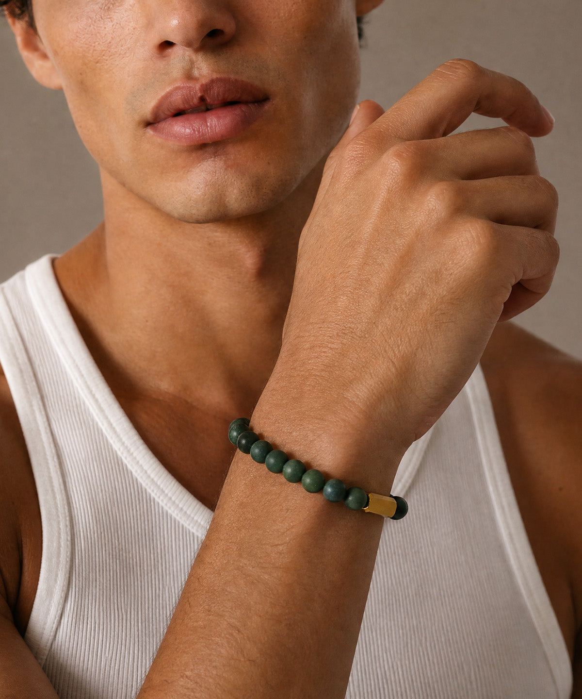 ABUNDANT BEGINNINGS BRACELET WITH MOSS AGATE (LIMITED-EDITION)