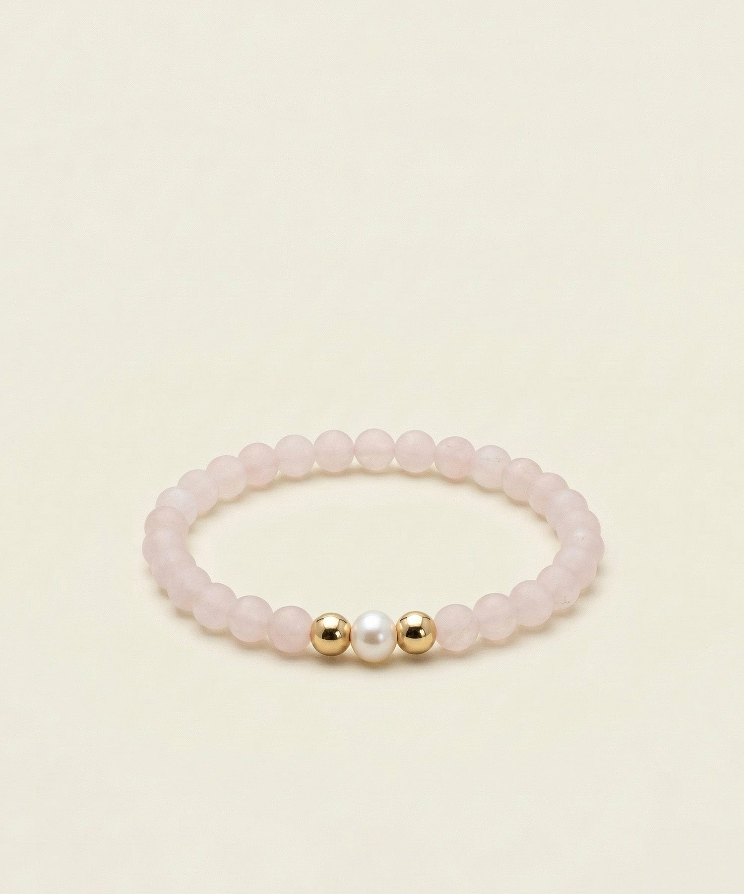 ABUNDANT HEART BRACELET WITH PEARL & ROSE QUARTZ