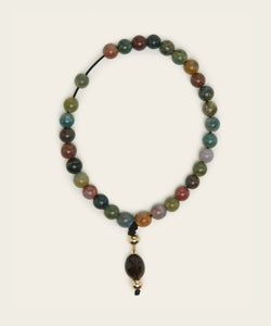 CALMING WORRY BEADS WITH INDIAN AGATE & SMOKY QUARTZ