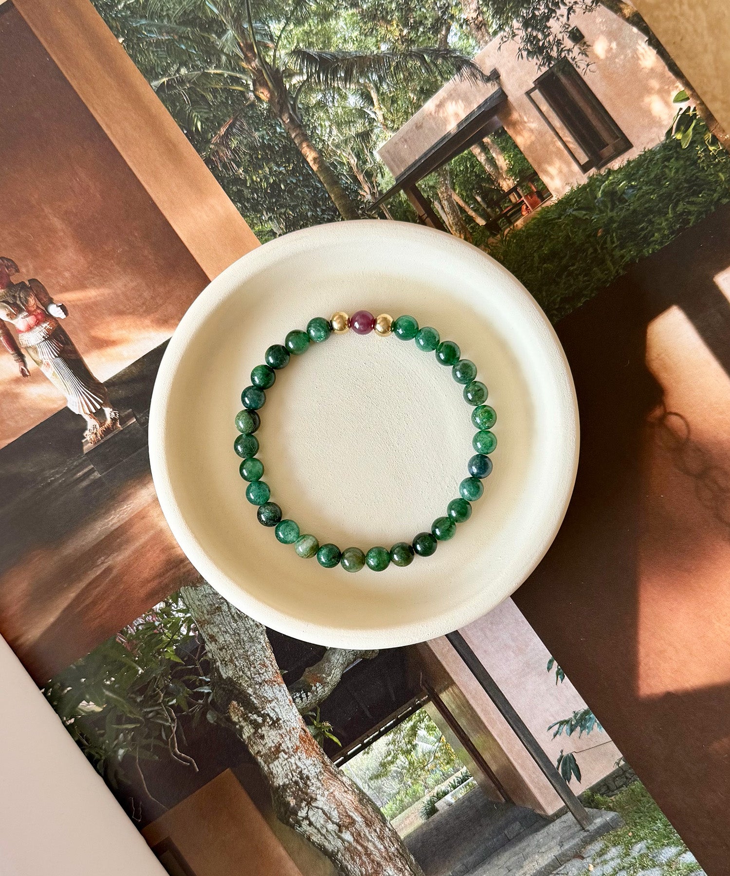 CANCERIAN RESILIENCE BRACELET WITH RUBY & LEPIDOLITE