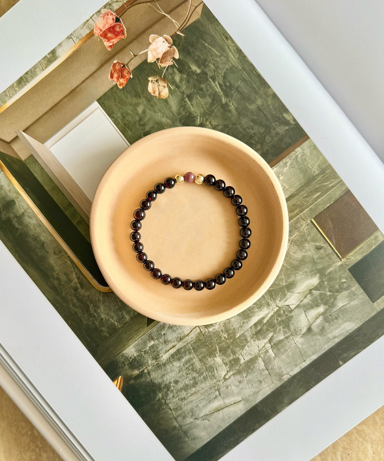 CAPRICORN INNER STRENGTH BRACELET WITH RUBY & GARNET