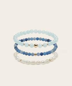 CALMING OCEAN BRACELET STACK