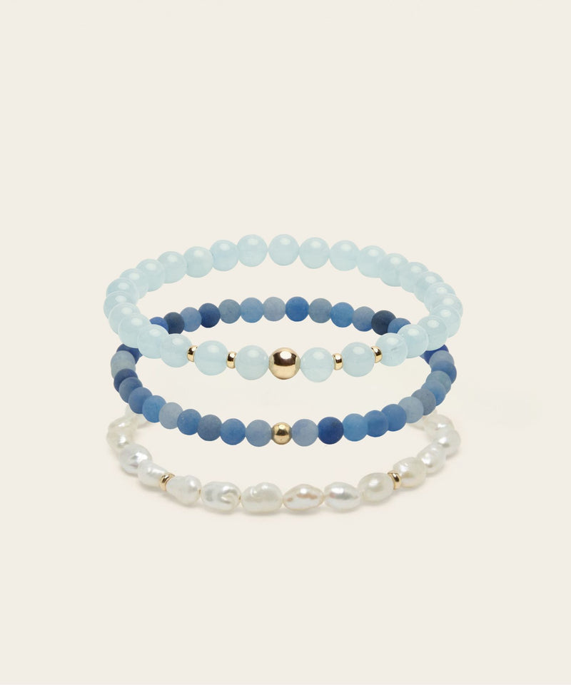 CALMING OCEAN BRACELET STACK