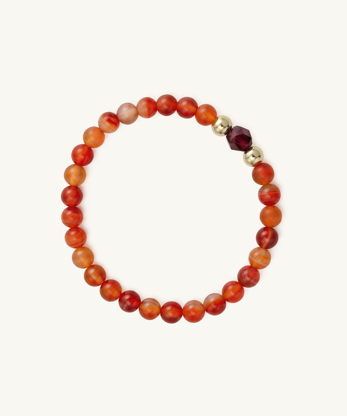HERO BRACELET WITH GARNET & CARNELIAN