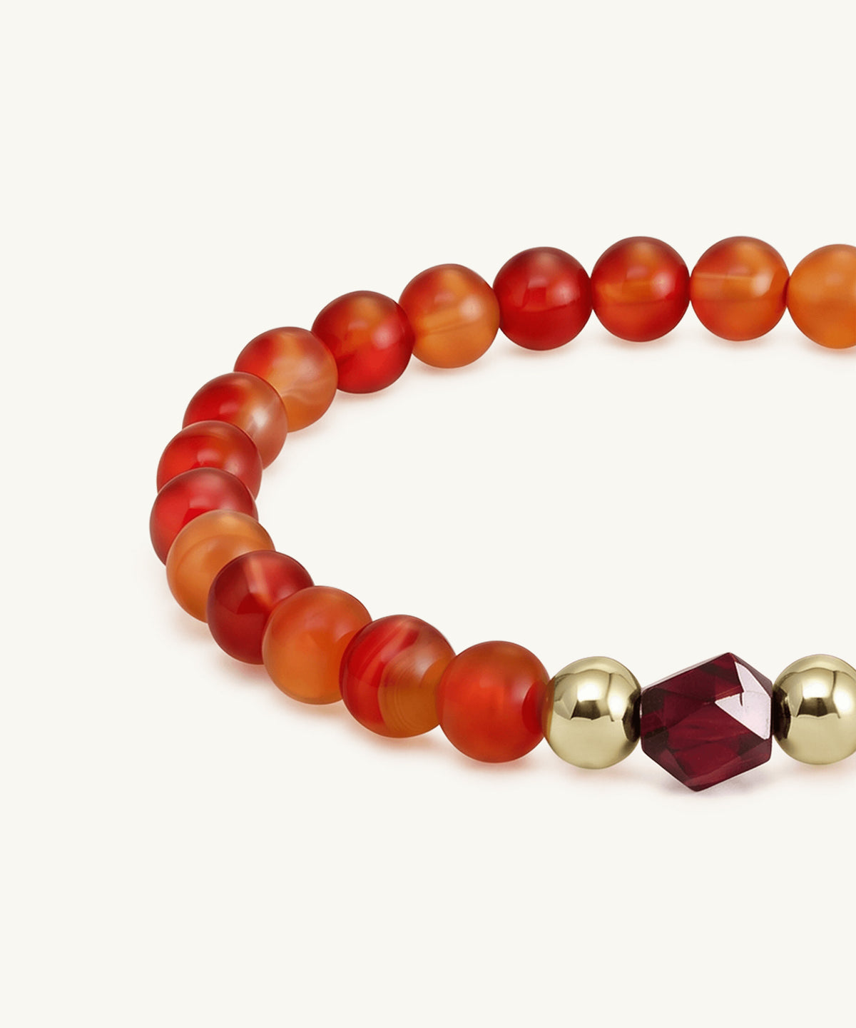 HERO BRACELET WITH GARNET & CARNELIAN