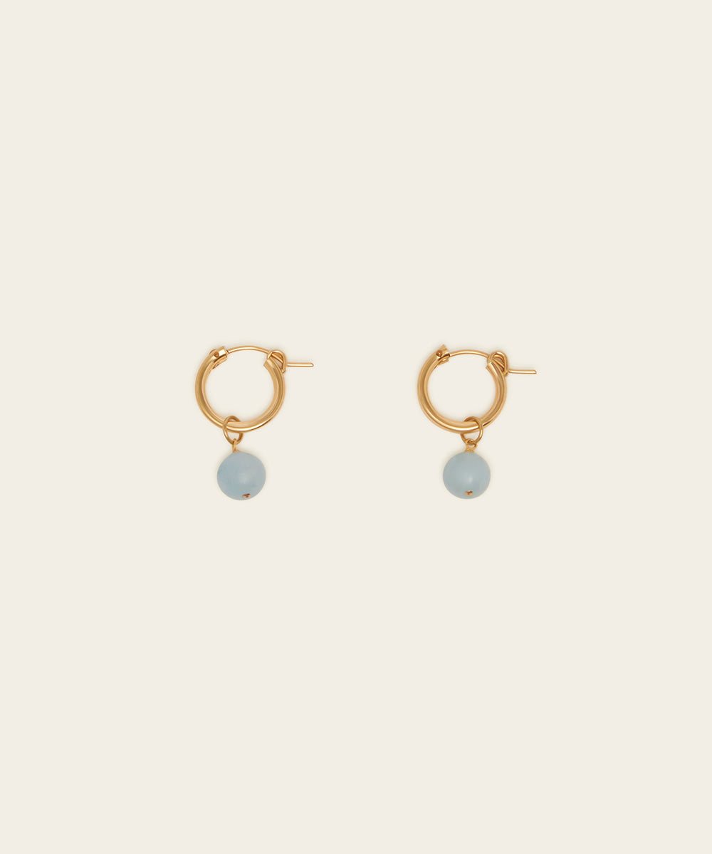 HIGHER CALM EARRINGS WITH AQUAMARINE