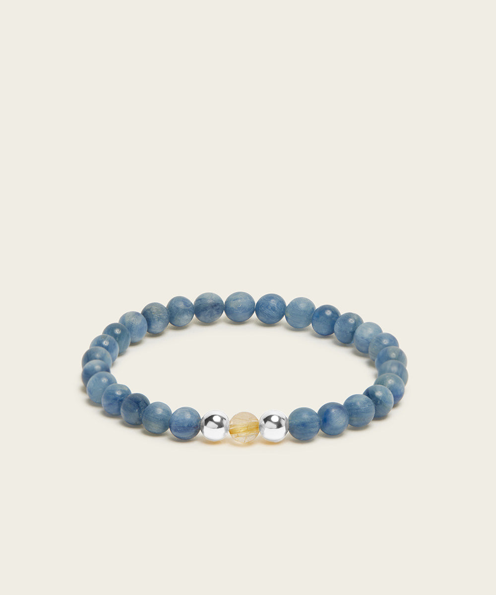 INNER HARMONY BRACELET WITH RUTILATED QUARTZ & KYANITE