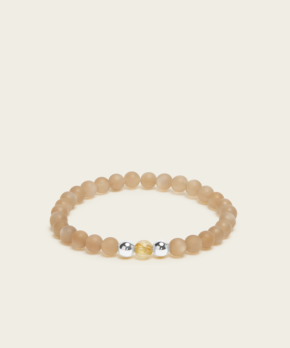 INNER HOPE BRACELET WITH RUTILATED QUARTZ & MOONSTONE