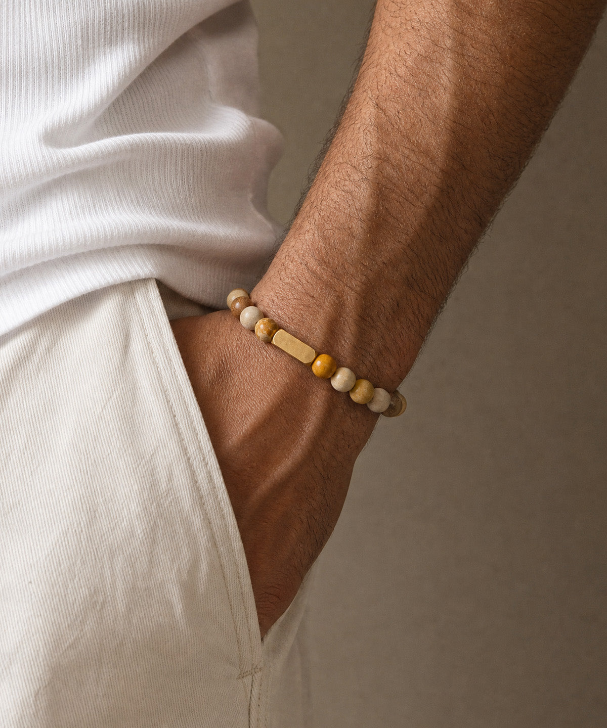 INNER PEACE BRACELET WITH FOSSIL CORAL (LIMITED-EDITION)