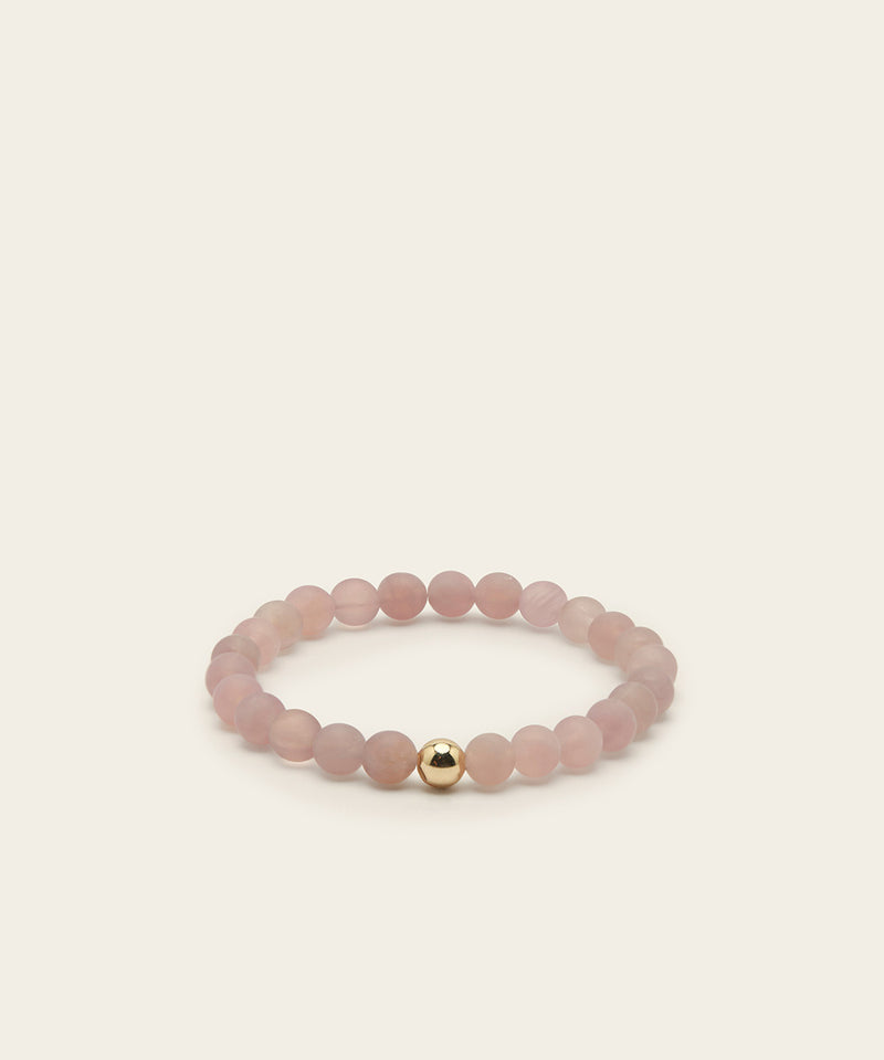 KIDS LOVE BRACELET WITH ROSE QUARTZ