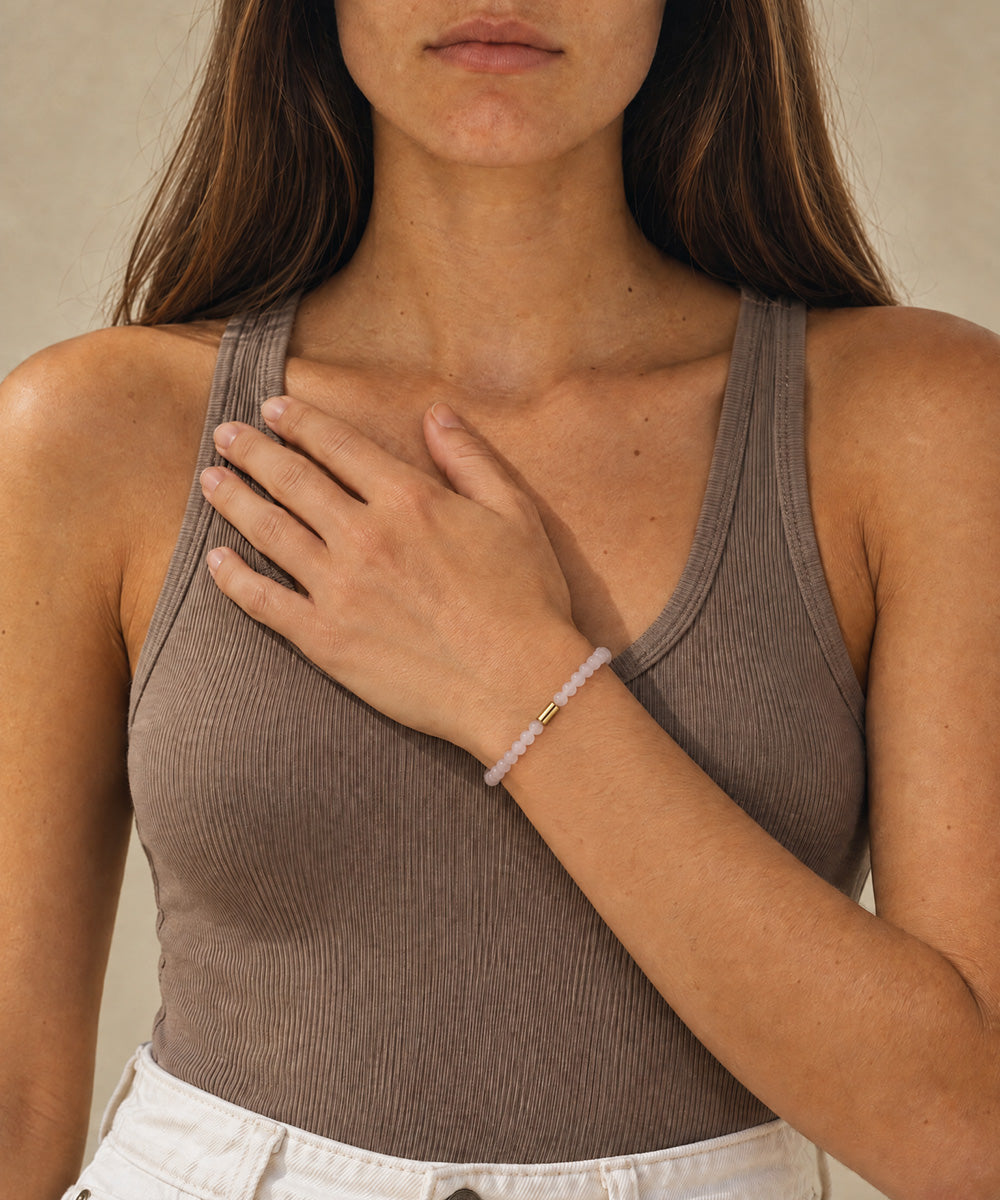 KINDRED LOVE BRACELET WITH ROSE QUARTZ